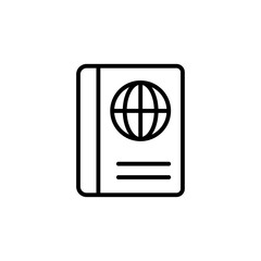 Passport icon in vector. Logotype