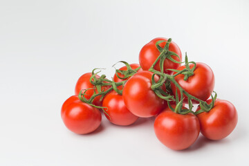 Cherry tomatoes on white 