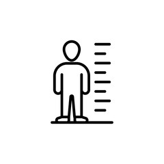 Criminal Height icon in vector. Logotype