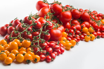 Cherry tomatoes on white 