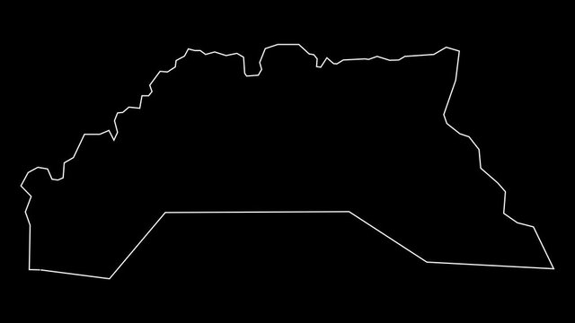 Hanover Jamaica parish map outline animation