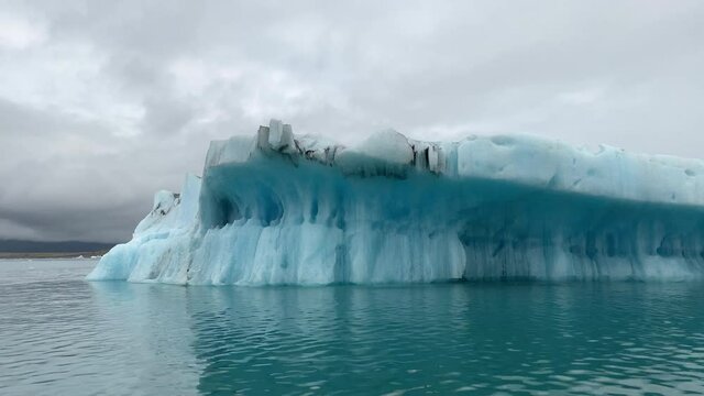 Iceberg in Jokulsarlon glacier lagoon, in Iceland