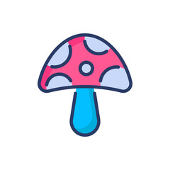 Mushroom icon in vector. Logotype