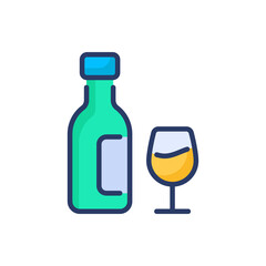 Wine icon in vector. Logotype