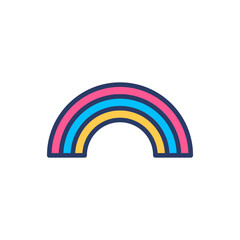 Rainbow icon in vector. Logotype