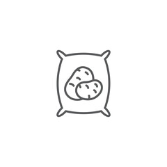 potatoes sack vector icon filled flat sign for mobile concept and web design bag of potato glyph
