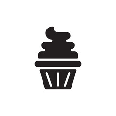 Cupcake icon in vector. Logotype