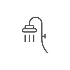 shower outline icon linear style sign for mobile concept and web design showerheads simple line