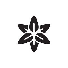 Lily icon in vector. Logotype