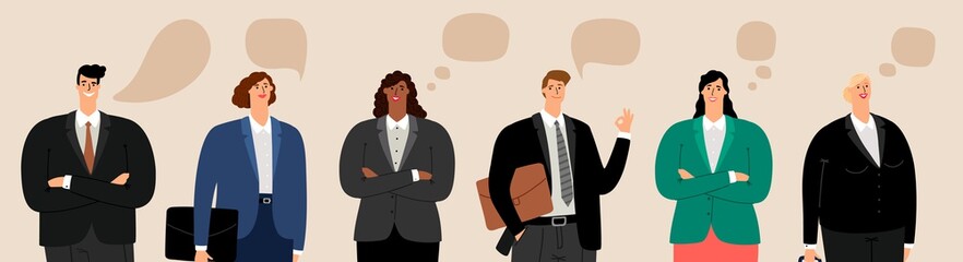 Business people talking