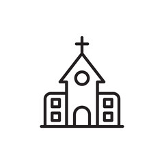 Church icon in vector. Logotype
