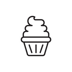 Cupcake icon in vector. Logotype