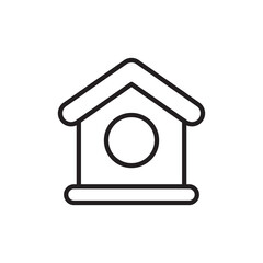 Birdhouse icon in vector. Logotype
