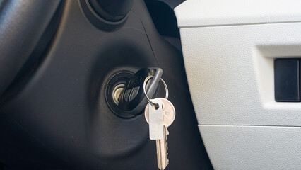 car key in the keyhole