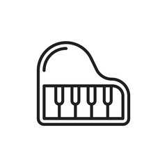 Piano icon in vector. Logotype
