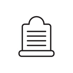 Tombstone icon in vector. Logotype