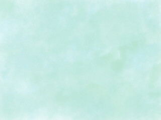 薄い青緑色の壁紙、明るい色の水彩画の滲んだ背景