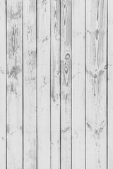 White vertical wood texture with natural pattern, fence boards background