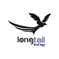 Obraz premium long tail bird logo exclusive design inspiration