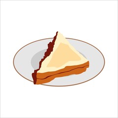 illustration of a jam bread