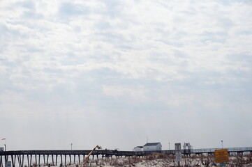 Dune Pier Blue Sky in March