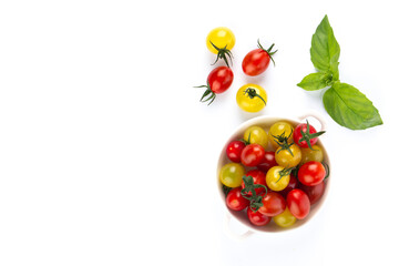 Red and yellow cherry tomatoes