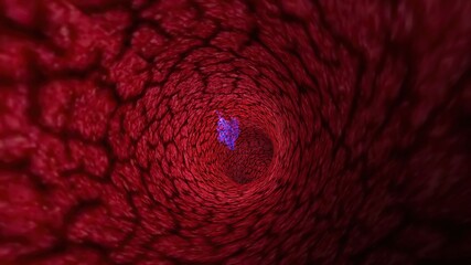 3d illustration of Virus Through A Vein Or Artery