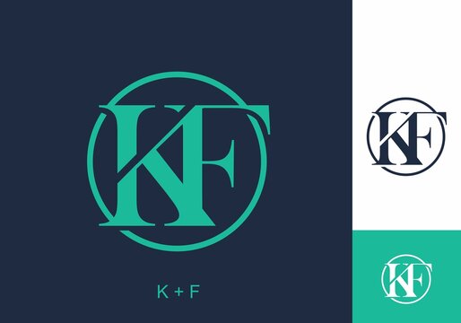 KF initial letter in circle shape