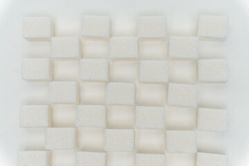 sugar cubes staggered glucose sweets ingredient light background