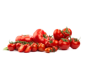 Tomatoes and cherry tomatoes in studio