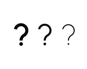 Question mark vector icon. Helpdesk and service sign. Web help and Q&A symbol. Riddle logo. Isolated on white background.