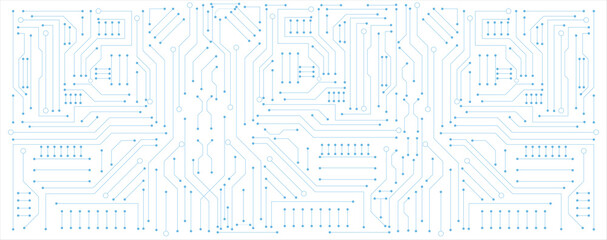 blue circuit electronic or electrical line with engineering technology concept vector background