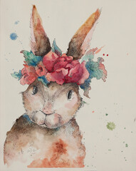 An elegant hare from a children's fairy tale