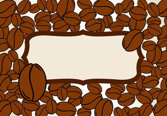 Blank coffee beans frame