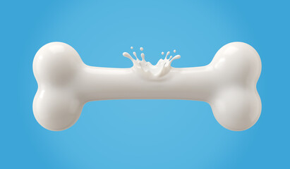 Flowing milk is a bone shape, The concept of strength derived from milk