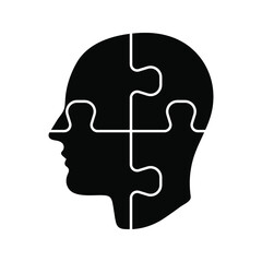 head puzzle icon. Head Puzzle Mind Design For Education Industry design. editable icon. vector illustration