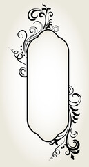 Ornamental elegant floral baroque frame