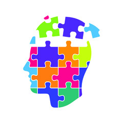 head puzzle icon. Head Puzzle Mind Design For Education Industry design. editable icon. vector illustration
