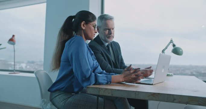 Multi racial staff members of international company working together 