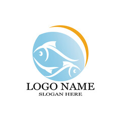 Fish Icon vector illustration logo template design