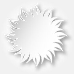 Paper sun on the sky