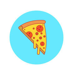  pizza vector slices. Slice of pepperoni pizza. vector of a single pizza slices for a pizzeria. vector illustration