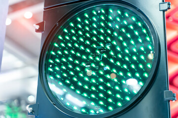 Traffic light with green light