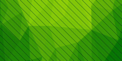 Green geometric background with diagonal stripes