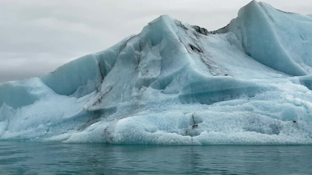 Iceberg in Jokulsarlon glacier lagoon, in Iceland
