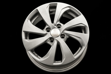 new silver aluminum alloy wheel die cast disc close up