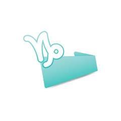 Fototapeta premium Capricorn zodiac note horoscope