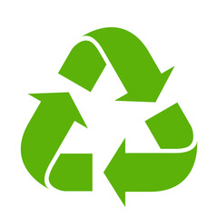 Obraz premium Recycle symbol on white background