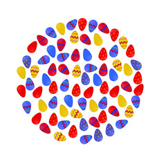 Easter colorful eggs design illustration for covers, add text, scalable vector