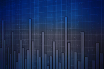 2d rendering Stock market online business concept. business Graph 
